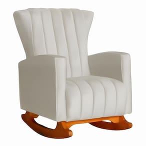 Poltrona de Amamentação de Balanço Estofado Yara Suede