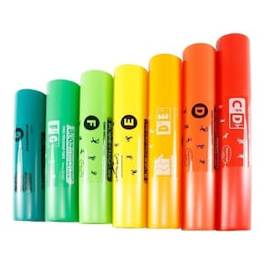 Kit 7 Tubo Cromática Tons Agudo Boomwhackers Bweg Vibratom