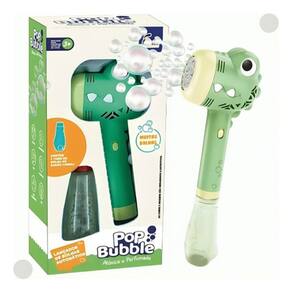 Brinquedo Lançador Bolhas Automático Pop Bubble Verde Fenix