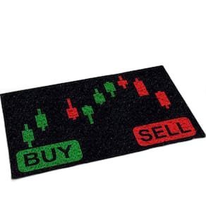 Tapete Capacho Grafico Buy Sell Velas Bolsa De Valores 60X40