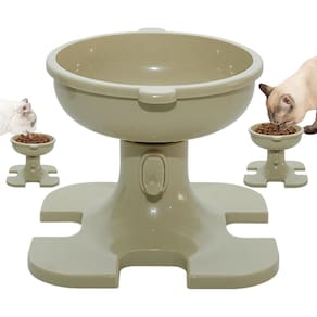 Tijela De Raçao Elevado Gato Pet Cachorro Cao Comedouro Ergonomico Ajustavel Antiderrapante Petshop Casa Comida