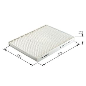 1987432111 - Filtro Cabine - Meriva 1.7 16V 03 / Meriva 1.6 16V 03 Em Diante - Bosch