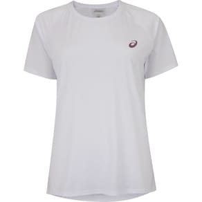 Camiseta Feminina ASICS Manga Curta Emblema Racket UV 50 Anti-Odor