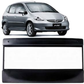 Moldura radio honda fit 2004 a 2008 acabamento painel preto