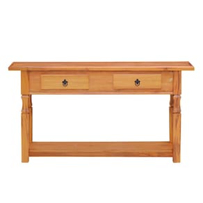 Aparador Belga 1,5M 2 Gavetas Madeira Maciça Natural