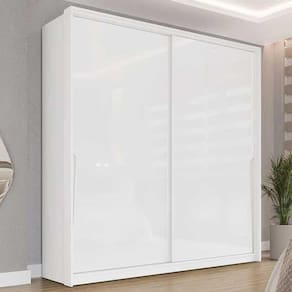 Guarda Roupa 2 Portas de Correr e 2 Gavetas Porto Branco - Politorno