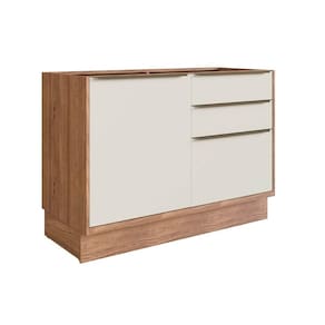Gabinete p/ Pia Cozinha Balcão Versalis PH 3038 c/ 1 Porta e 3 Gavetas s/ Tampo 120cm Freijo/Argila - Herval