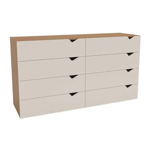 Cômoda Casal Porto c/ 8 Gavetas Freijo/Creme - Politorno