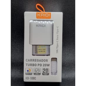 Carregador Turbo 20w - 1m - Tipo-C/Tipo-C Branco