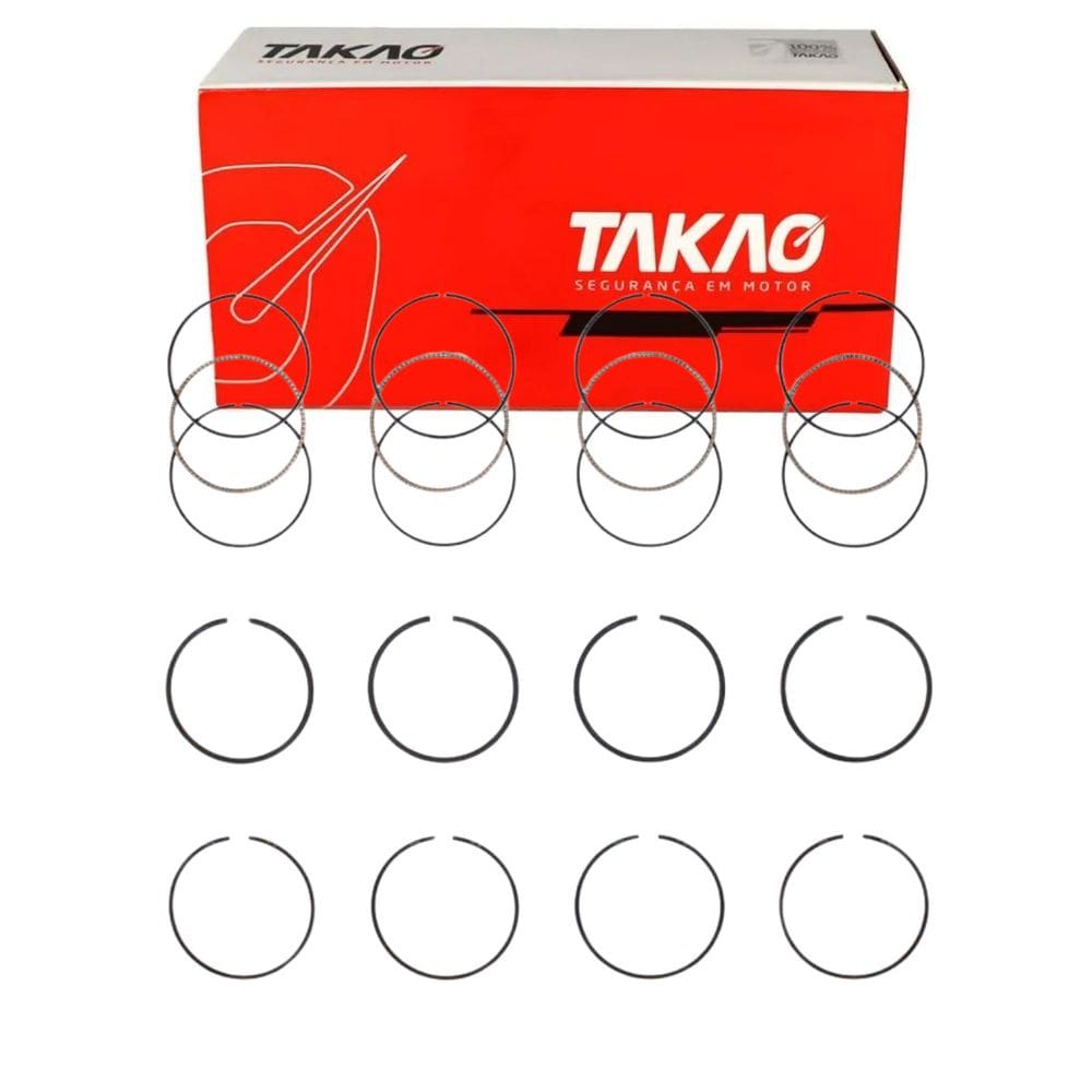 Anel Para Pistão (Jg) Fit Lx 1.4 8V 2003 A 2008 / Fit Lxl 1.4 8V 2003 A 2008 / Fit Ex 1.5 16V 2005 A 2020 - Takao Ash13Std