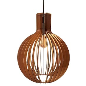 Luminária Teto Tipo Pendente Riviera Em Mdf - Completa