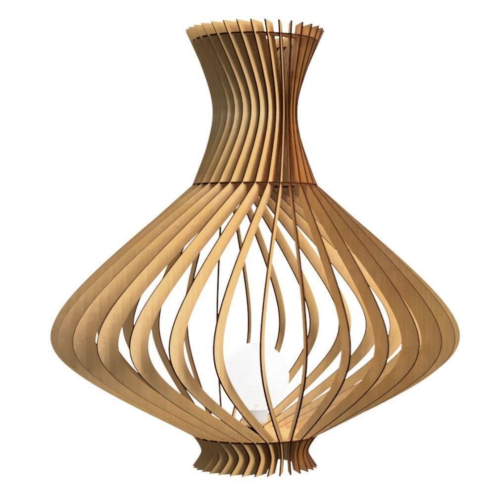 Luminária De Chão Tribal - Mdf Cru