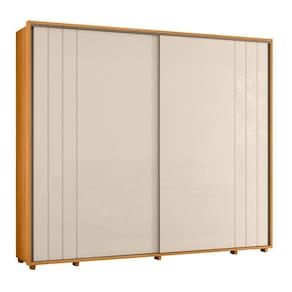 Guarda-roupa Casal Dalí Ripado Com Escada 2 Portas 8 Gavetas - 7 Decor Cinamomo