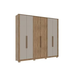Guarda Roupa Casal 6 Portas e 4 Gavetas Everest 1178 Flex Freijo ou Freijo c/ Avela - Carraro