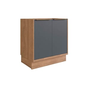Balcão Cozinha p/ Cooktop Versalis PH 3040 c/ 2 Portas s/ Tampo 80cm Freijo/Grafite - Herval