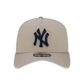Boné 9Forty New York Yankees Aframe Bege Snapback Aba Curva