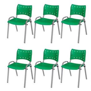 Cadeira Iso Base Cinza, , , Escritório - Verde Kit 6 Peças