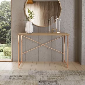 Aparador Steel 90 Cm Estilo Industrial Com Pés Em Aço Cobre/Fendi