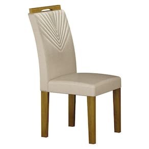 Cadeira Para Mesa De Jantar Stela Mdf Freijó Joli Palha - Leifer Móveis