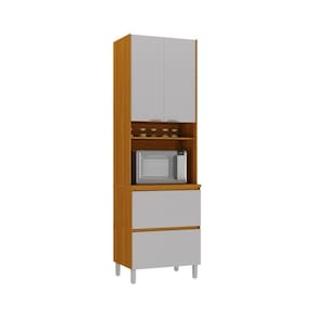 Paneleiro 3 Portas 1 Gaveta Nicho Forno 100% Mdf Lumina - Itatiaia Cinamomo/fendi