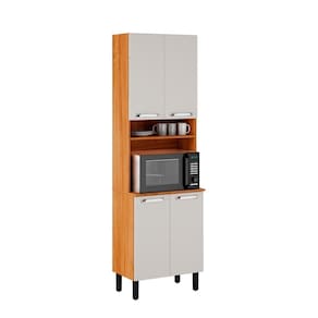 Paneleiro Vegas 4 Portas E Nicho Para Forno - Itatiaia Cinamomo/off White