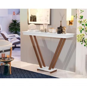 Aparador Imperial Invertido Pés De Eucalipto Maciço Branco