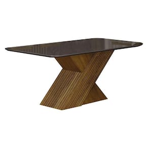 Mesa De Jantar Ilhéus 180x90 Freijó Decor Chumbo - Leifer Móveis