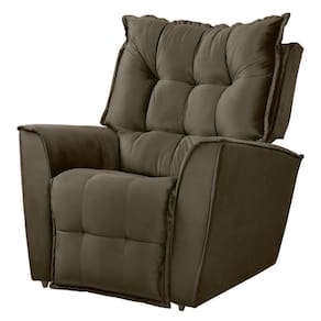Poltrona Reclinavel Do Papai Para Sala King Veludo Castor Castor