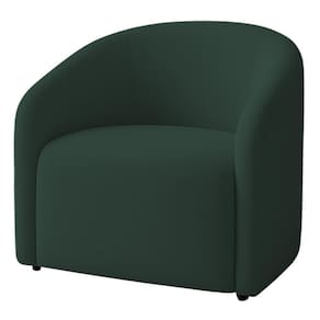 Poltrona Orgânica Decorativa Lara Boucle 7 Decor Verde Escuro