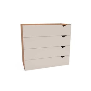 Cômoda Casal Porto c/ 4 Gavetas Freijo/Creme - Politorno