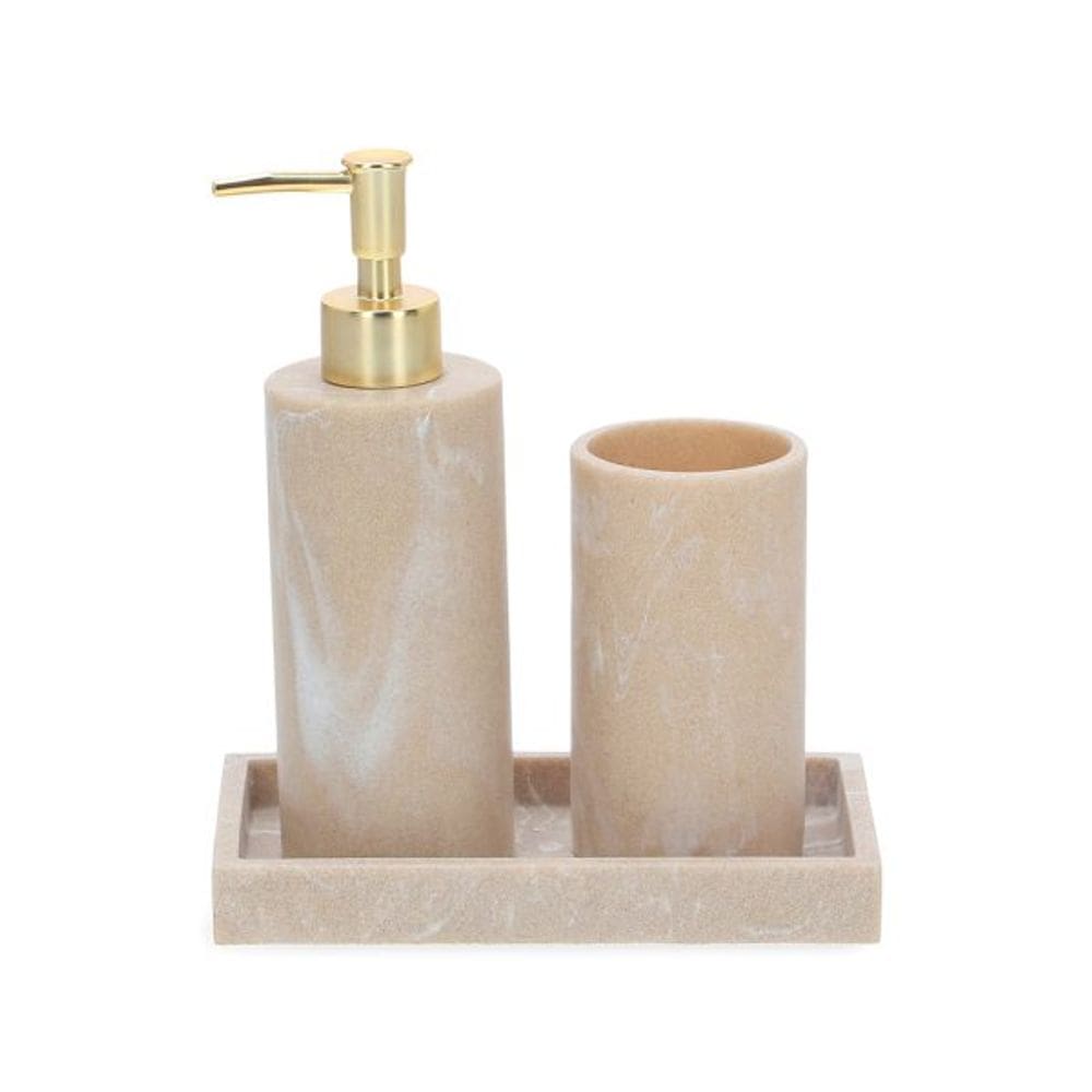 Kit Em Polirresina Para Banheiro 3 Peças