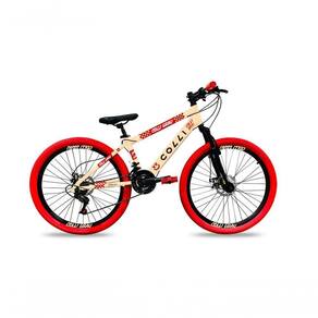 Bicicleta Grau Aro 26 21 Marchas Colli Bege/vermelho