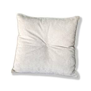 Almofada Quadrada Tina Com Botão Central 50x50 Cm Boucle 7 Decor Bege