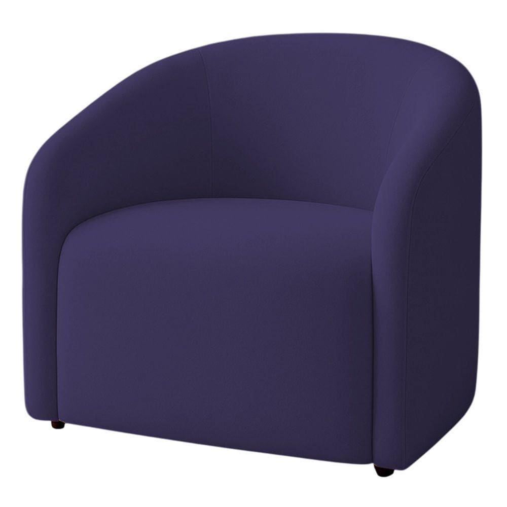 Poltrona Orgânica Decorativa Lara Boucle 7 Decor Azul Marinho