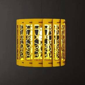 Luminária Teto Tipo Pendente Ventania Mdf - Completa Mdf Cru