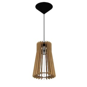 Luminária Teto Tipo Pendente Detroit Mdf - Completa Mdf Cru