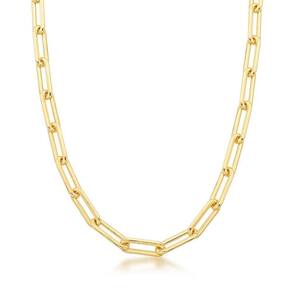 Colar Corrente Elos 5,4mm Banhado A Ouro 18k
