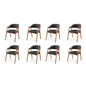 Kit 8 Cadeiras para Mesa de Jantar Gaia Preto