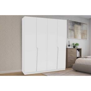 Guarda Roupa 4 Portas e 4 Gavetas Porto Branco - Politorno