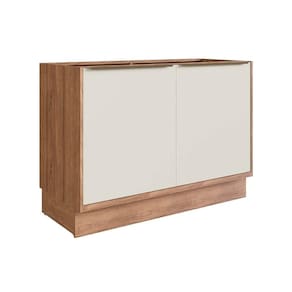 Gabinete p/ Pia Cozinha Balcão Versalis PH 3039 c/ 2 Portas s/ Tampo 120cm Freijo/Argila - Herval