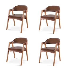 Kit 4 Cadeiras para Mesa de Jantar Gaia Marrom
