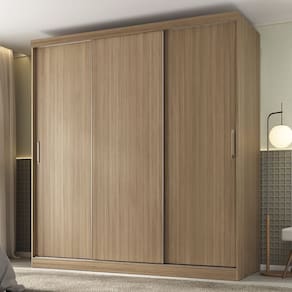 Guarda-roupa 3 Portas Araçá Cabecasa Madeiramadeira Nogueira