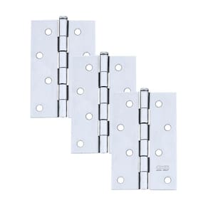 Dobradiça Para Porta Silvana 4 Sem Rolamento Americana 850 Embutir 25kg Aço Zincado Com 3 Peças