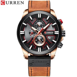 Relógio Curren Technos 8346 para homens com mostrador azul, caixa de 49 mm
