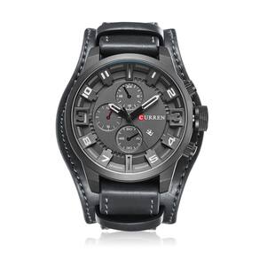 Relógio Masculino Curren 8225 Technos Preto E Marrom