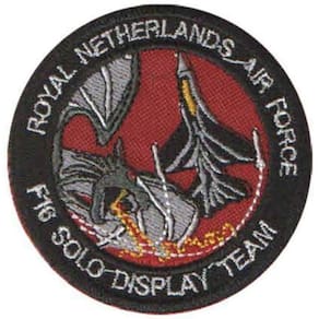 Patch Bordado F16 Solo Display Team Com Fecho De Contato