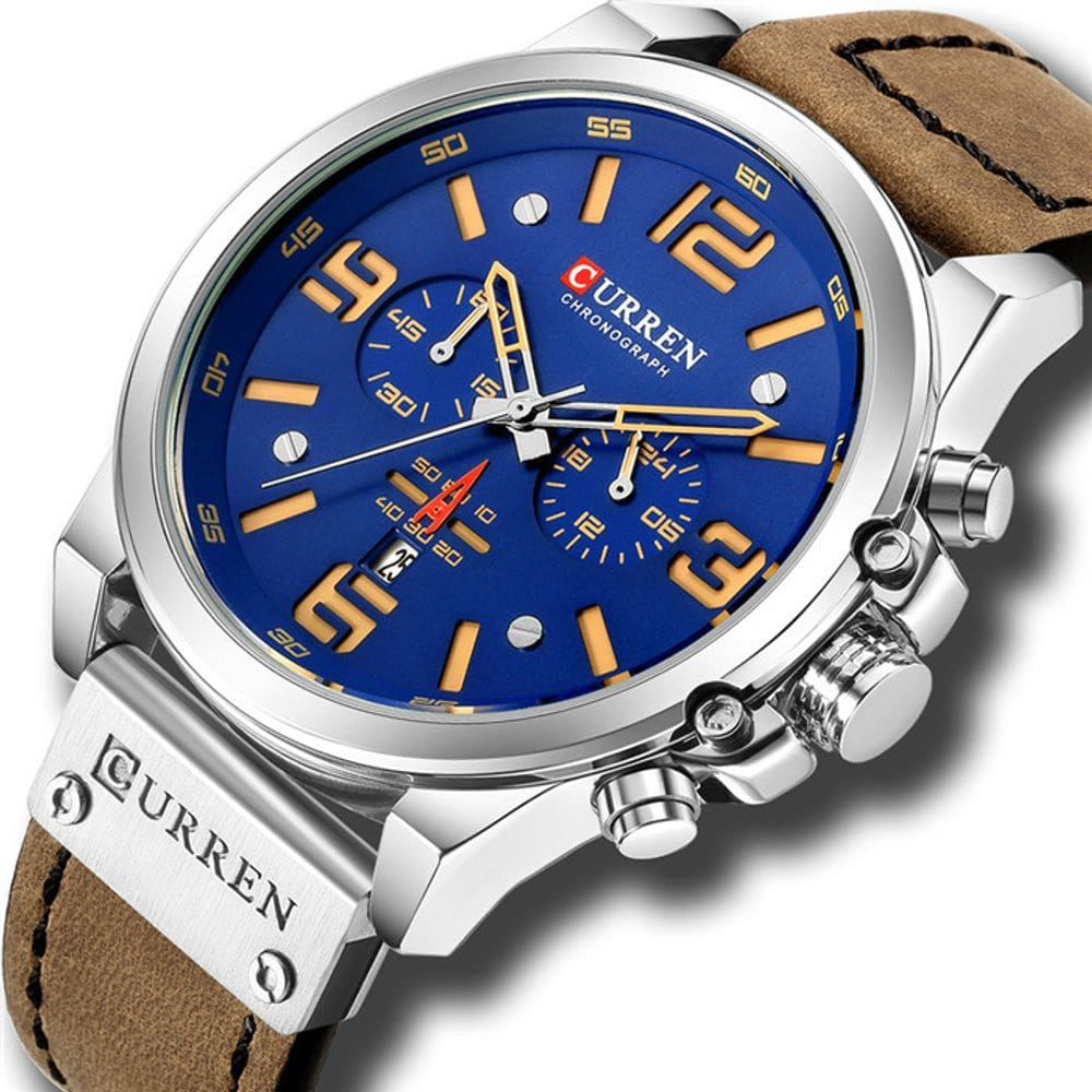 Relógio Curren Technos 8314 9620 para homens com caixa de 47 mm