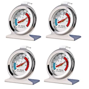 Termômetro para refrigerador e freezer, pacote com 4 unidades LinkDM, mostrador grande