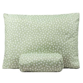 Jogo De Lençol Solteiro Bouti Basic Estampado 180 Fios 2 Peças - Poa Verde Cha