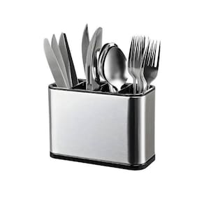 Suporte Escorredor De Talher Aço Inox Premium 4 Divisórias
